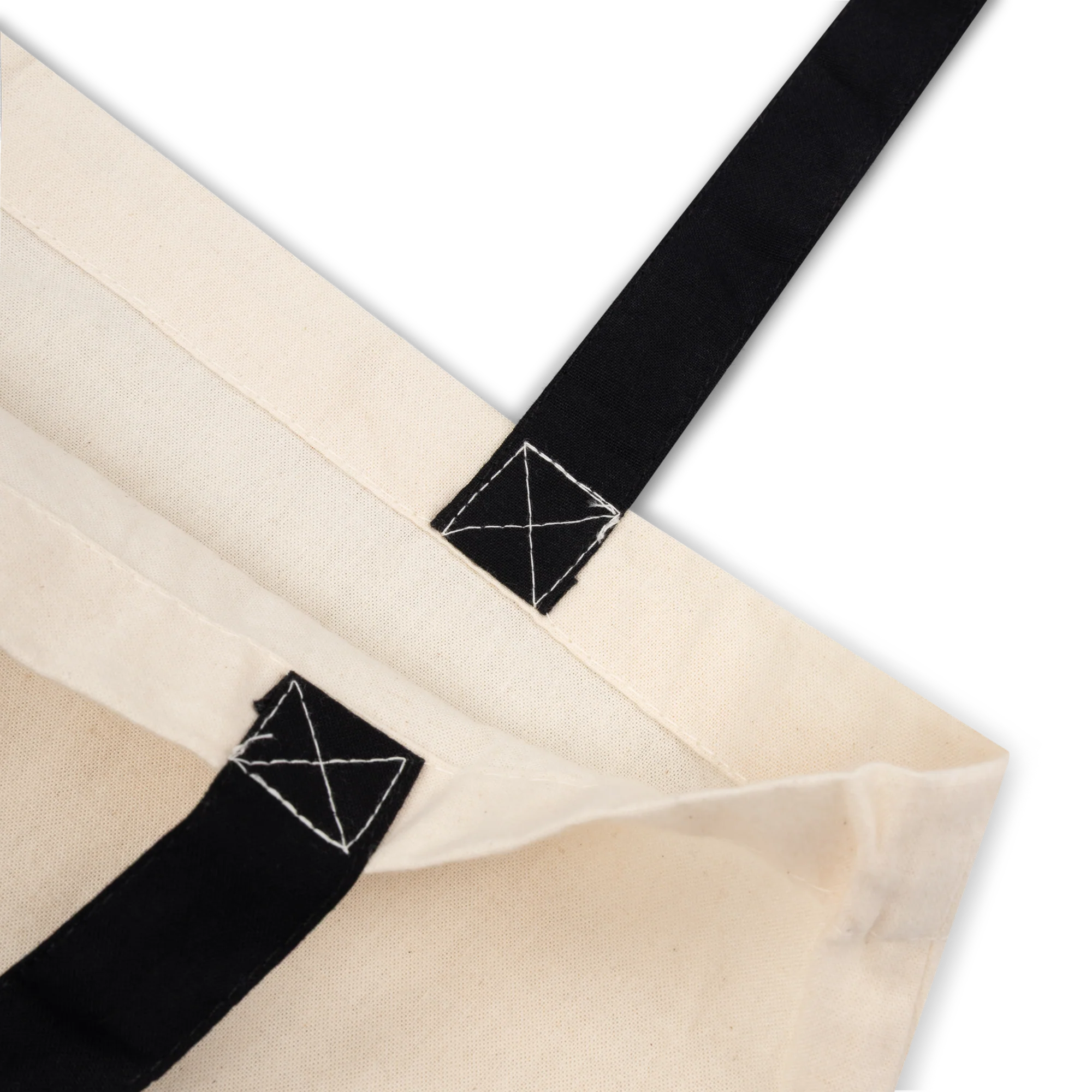Beige Stamp Print Tote Bag - Image 5