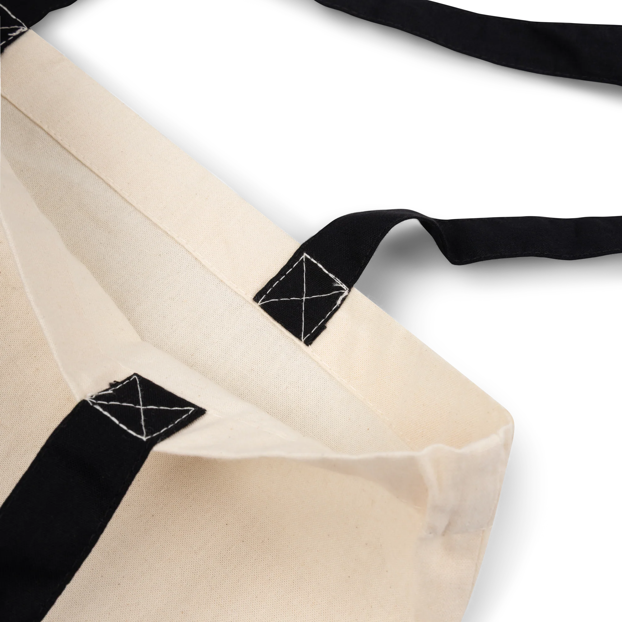 Beige Stamp Print Tote Bag - Image 6